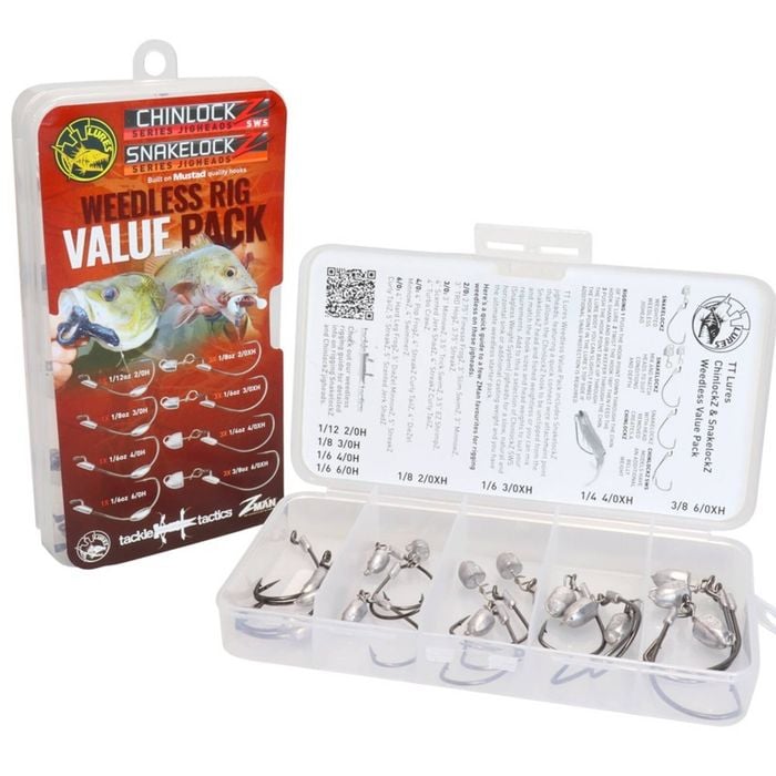 TT Lures Weedless Rig Value Pack - Assorted Weedless Jig Heads Kit