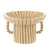 Amalfi Academy Sabi Stripe Decor Dish Large Beige & Black 25.5x25.5x16.5cm