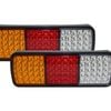 2x LED Trailer Light Reverse Indicator Brake Tail Lights Truck Caravan UTE 12V 75 LEDs