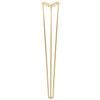 Taskmaster 710 x 10mm Brushed Brass Steel Hairpin 3 Leg