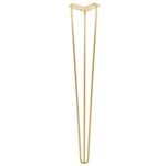 Taskmaster 710 x 10mm Brushed Brass Steel Hairpin 3 Leg
