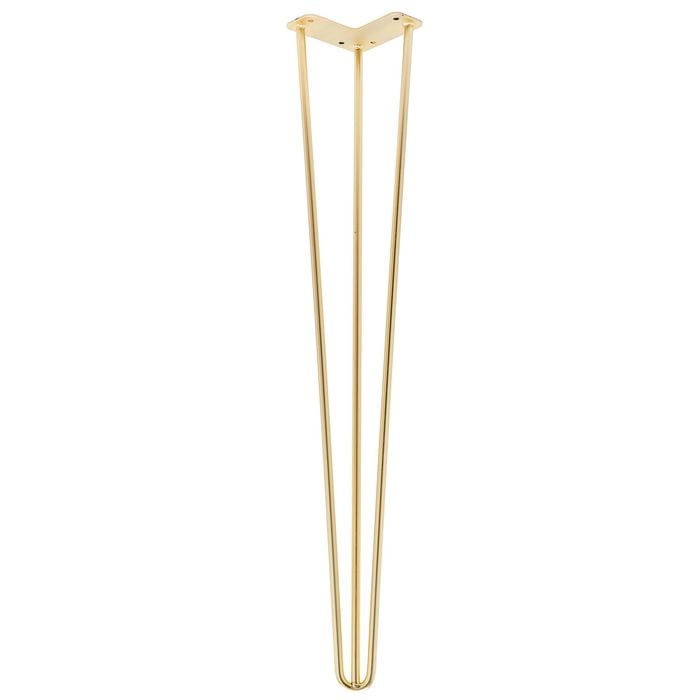 Taskmaster 710 x 10mm Brushed Brass Steel Hairpin 3 Leg