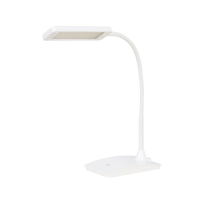 Verve White LED Aren Task Touch Lamp
