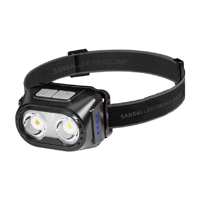 Sansai Rechargeable Motion Sensor LED Headlamp w/ Adjustable Band 5.8x4x3.5cm