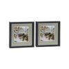 Nicola Spring 10" x 10" Black 3D Box Photo Frames - 6" x 6" Mount - Pack of 2