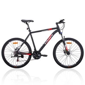 Trinx M136 Mountain Bike 26 inch Shimano Gear 21-Speed MTB Matt Black White/Red 21 inches