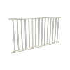 ProtectorAl 0901   1799 x 950mm Surfmist Aluminium Flat Top Round Picket Balustrade Panel