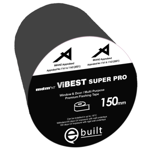 Vibest Super Pro Flashing Tape 150mm x 25m Wide-Format Window & Underlay Flashing Tape