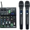 4 Channel Digital Bluetooth Mixer + Dual Wireless Microphones
