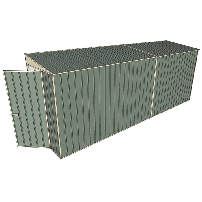 Build-A-Shed 1.2 x 5.2 x 2.0m Tunnel Shed Tunnel Hinged Door No Side Doors - Green