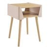 Sheena Side Table Bedside Shelf Square Cream