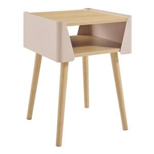 Sheena Side Table Bedside Shelf Square Cream