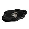 Catzon Ceramic Jewelry Tray For Ring Key Trinket Cloud Shape Small Plate-black