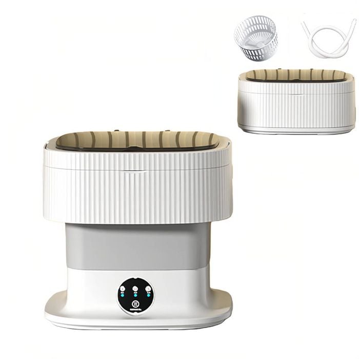 Catzon Portable Washing Machine 10L Foldable Mini Washer Spin Dryer-Grey
