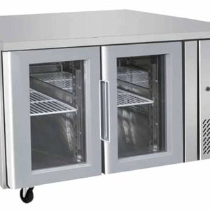 Atosa GLASS 2 DOOR COOLING FRIDGE TABLE 1360 MM EPF3721