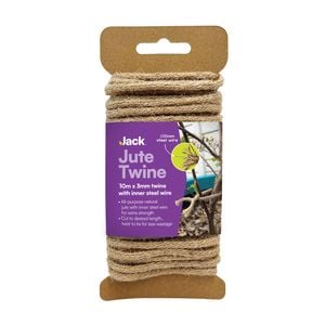 Jack 3mm x 10m Jute Twine With Wire