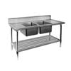 Modular Systems Double Centre Sink Bench With Pot Undershelf Dsb7-2100c/a