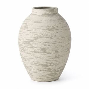 SK Designer Living | Luma Brushed White Iron Vase | 24cm