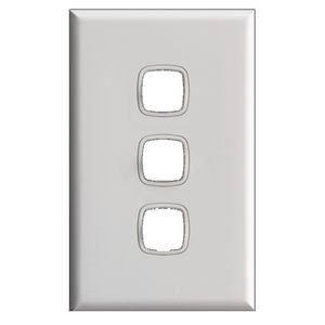 HPM Excel 3 Gang Grid and Plate White