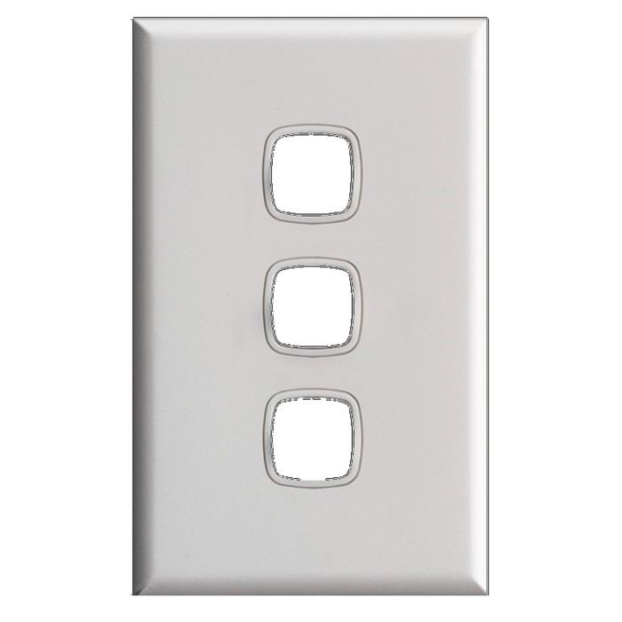 HPM Excel 3 Gang Grid and Plate White