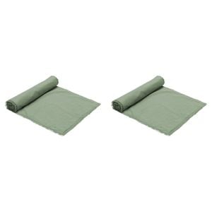 2PK Ecology 100% Cotton Fray Dining Table Runner Cloth 35 x 180cm Midday