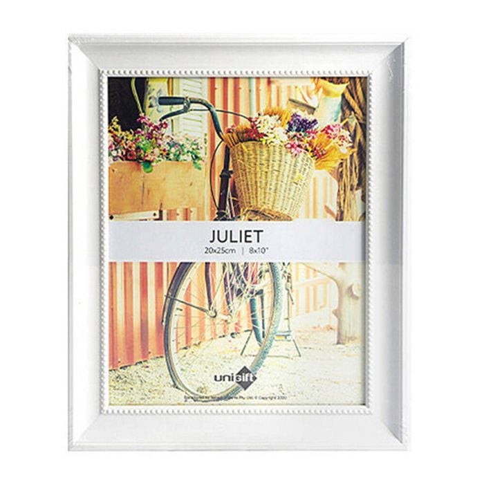Unigift Juliet Wooden/Glass Raised Dots Picture Photo Frame 20x25cm White