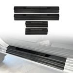 AUSGO Black ABS Door Sill Protector for Nissan Navara NP300 D23 Dual Cab 2015-Onwards Scuff Plate Cover