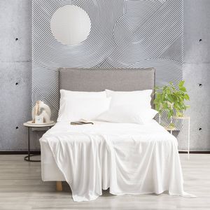Ddecor Home Ultra Plush Single Microfiber Sheet Set Vintage Washed White