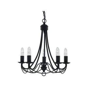 Lexi Lighting Zanzibar Chandelier Light - Black 46 cm