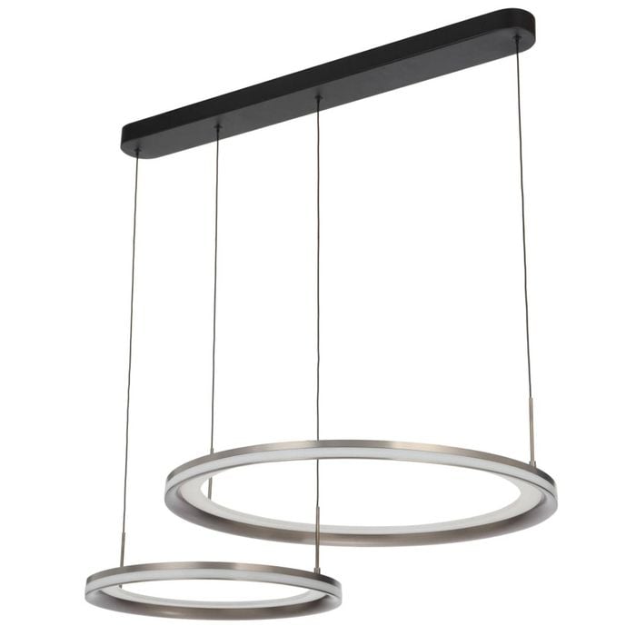 Telbix Fulcrum Contemporary Pendant Hanging Lamp Light Aluminium Pvc Acrylic Pearl Grey Satin