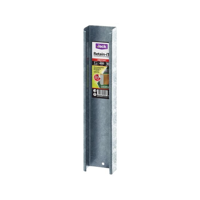 Jack 50 x 450mm Galvanised Steel Retain It Sleeper Upright End Post