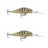 2x Rapala 5cm Shadow Rap Jack Deep Dive Crankbait Fish Lures - Glassy Gill UV