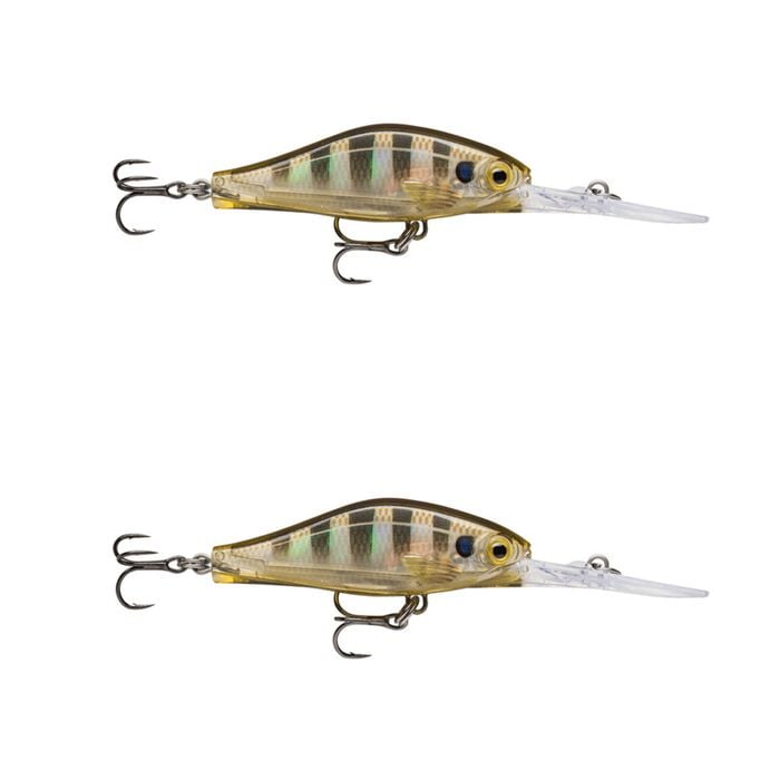 2x Rapala 5cm Shadow Rap Jack Deep Dive Crankbait Fish Lures - Glassy Gill UV