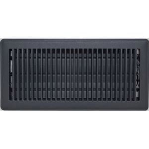 Accord 15 x 35cm Black Metal Louvered Floor Vent