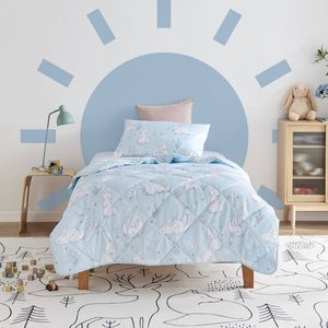 Jack & Ava Comforter Set Sleepy Bunnies King Single Bed