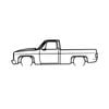 Ignite Laser Chevrolet 1985 Ci0 Pickup Silhouette Metal Wall Art Rustic Metal 23.6inch/60cm