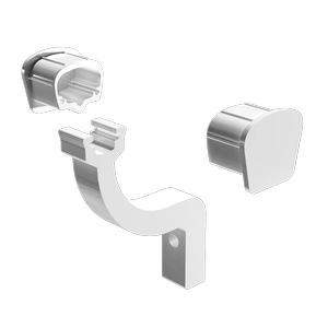 PEAK Aluminium Balustrade White Deck Modular Handrail Brackets and End Caps
