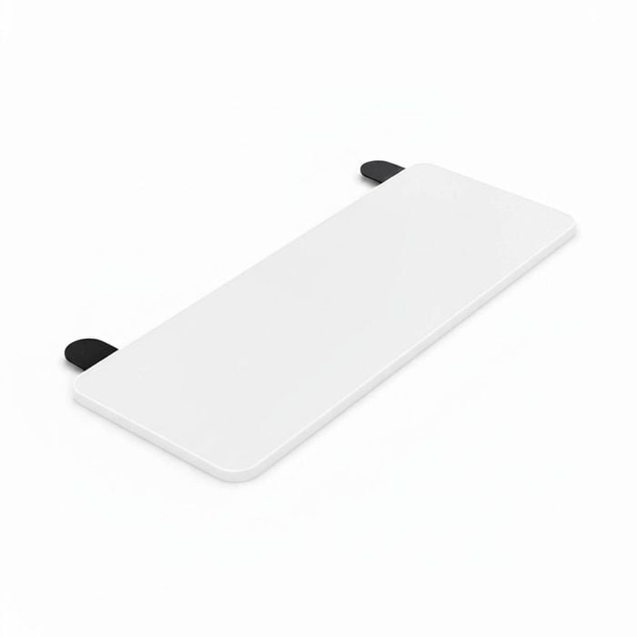 Tooleroo Folding Tray Desk Extender - Clamp-On Table Extension Shelf White