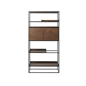 Modern Furniture RIVOLI Display Unit 1.8M - Smoked Oak & Black