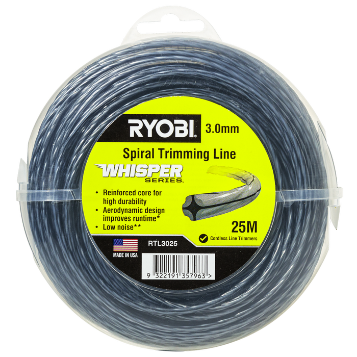 Ryobi 3mm x 25m Whisper Series Trimming Line