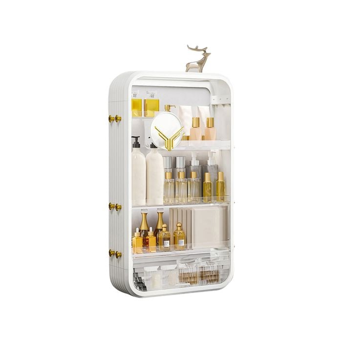 SOGA White Multi-Tier Cosmetic Storage Rack