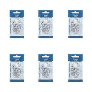 6pk Malli Sewing Metal Finger Thimble & Needle Threader Diy Sewing Kit Silver