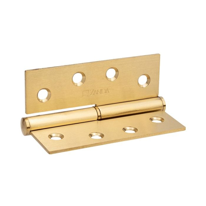 Zanda 100x75mm Satin Brass Lift Off Hinge - Right Handed