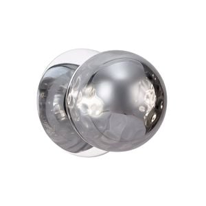 Lexi Lighting Odessa Molten Ripple Glass Led Wall Light With Chrome Base - White/large