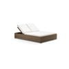 Outdoor Breeze Double Sun Lounge With Side Table In Half Round Wicker