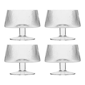 Ecology Classic Set of 4 Footed Bowls Ridged