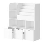 Oikiture Kids Bookcase Organiser Cabinet Bookshelf