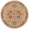 The Rug Connection Heritage 850 Beige 200x200cm - Medium Round Transitional Pet Friendly Indoor Rug