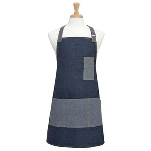 Ladelle Denim Blue Cotton Kitchen Cooking Apron W/ Pockets 70x80cm