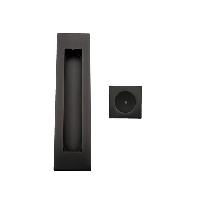 Schlage 180mm Graphite Flush Pull and 30 x 30mm Finger Pull Set